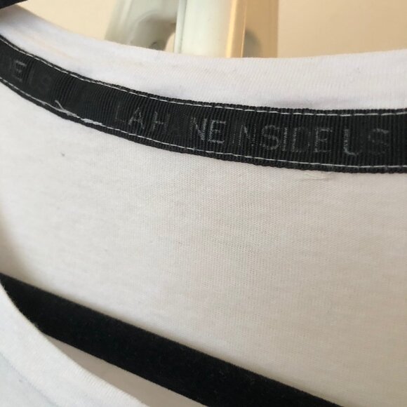 LA HAINE INSIDE US LONG WHITE T-SHIRT AVANT GARDE UNIQUE DESIGNER OWENS ITALY M - Picture 3 of 10